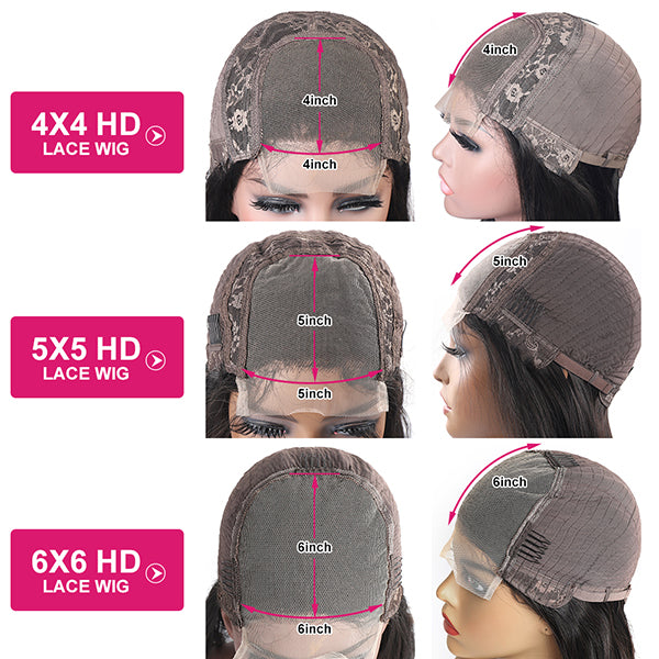 Deep Wave HD Lace Wig Realistic 5x5 6x6 Closure Wigs