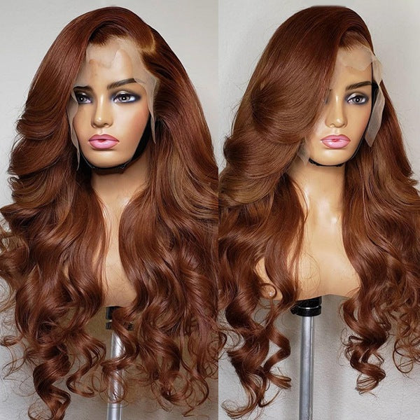 #4 Chocolate Brown Body Wave Wig HD Lace Frontal Wig Colored Human Hair Wig