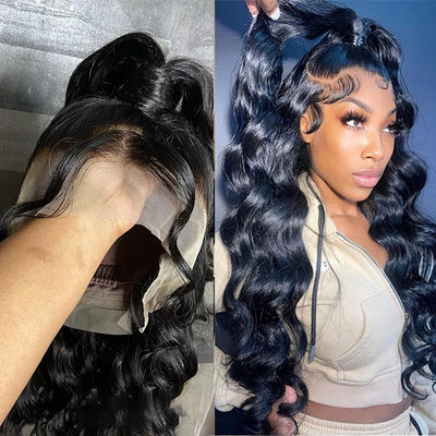 360 Lace Frontal Wig 30 Inch Loose Deep Wave Wig HD Human Hair Wigs Pre Plucked