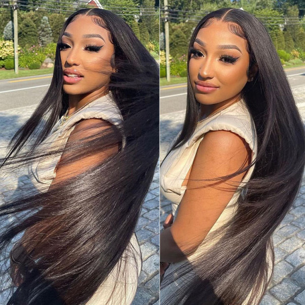 5x5 HD Lace Closure Wig 30 Inch Straight Lace Front Human Hair Wigs