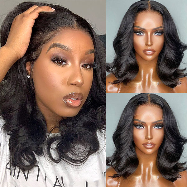 Body Wave Bob Wigs 13x4 Lace Front Wig Pre Plucked Hairline with Baby Hair