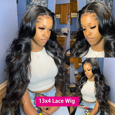 40 Inch Long Body Wave Human Hair Wig 13x4 HD Lace Frontal Wigs For Black Women