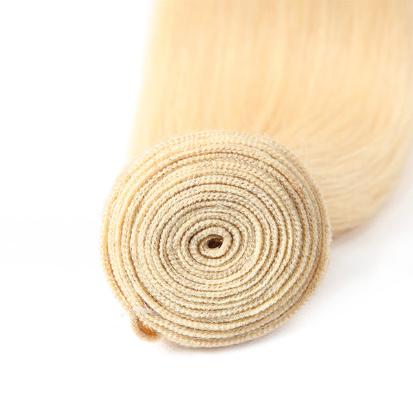 613 Blonde Human Hair Bundles Straight Hair Bundles 10A Grade Brazilian Hair