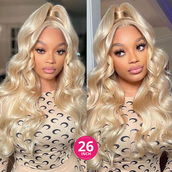 613 Blonde Lace Frontal Wig 13x4 Body Wave Human Hair Wigs 28 30 Inch