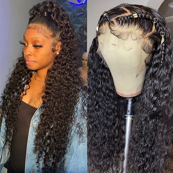 360 Lace Frontal Wig Deep Wave Human Hair Wigs Pre plucked Natural Hairline