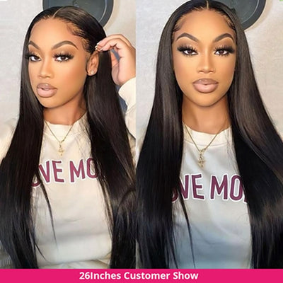 5x5 HD Lace Closure With 3 Bundles Straight Human Hair Bundles With Closure Free Part