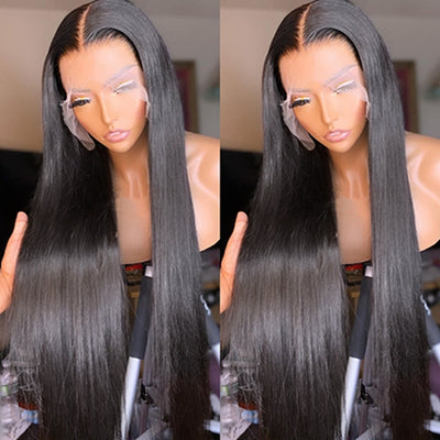 250 Density 40 Inch Long Straight Human Hair Wigs 13x6 HD Lace Frontal Wigs
