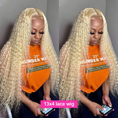 613 Blonde Deep Wave Wig 13x4/4x4 Lace Front Wigs HD Lace Frontal Wig Pre Plucked