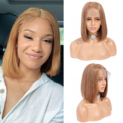#27 Honey Blonde Colored 13x4 Lace Front Bob Wig