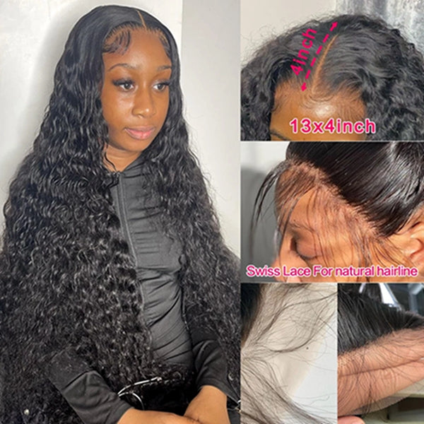 Kinky Curly Skin Melt Lace Front Wigs Pre Plucked Natural Hairline Human Hair Wigs