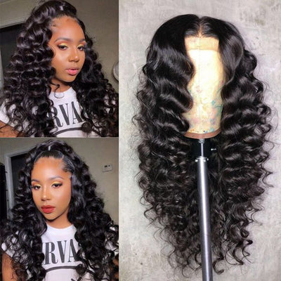 360 Lace Frontal Wig 30 Inch Loose Deep Wave Wig HD Human Hair Wigs Pre Plucked