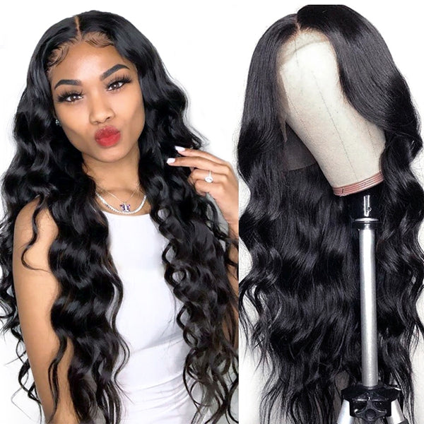Body Wave Hair 13x4 Hd Transparent Lace Front Wigs 250 Density Human Hair Wigs for Women