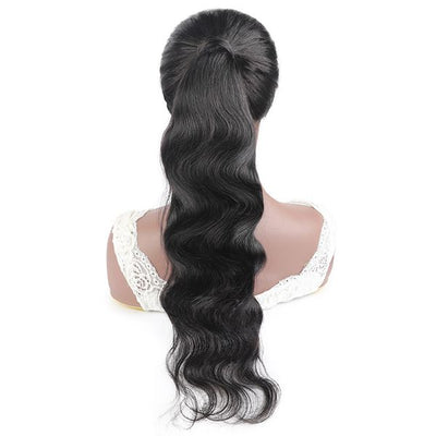 Body Wave Long Ponytail Human Hair Wavy Wrap Around Ponytail Extensions Remy Hair