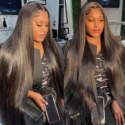 Straight Bundles with Closure Brazilian Human Hair Weave 3 Bundles with Lace Closure