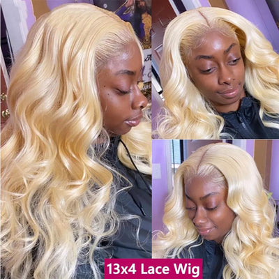 Blonde Lace Front Wig Body Wave Blonde Wigs HD Transparent 13x4 Lace Frontal Wig 613 Human Hair Wig 30 Inch