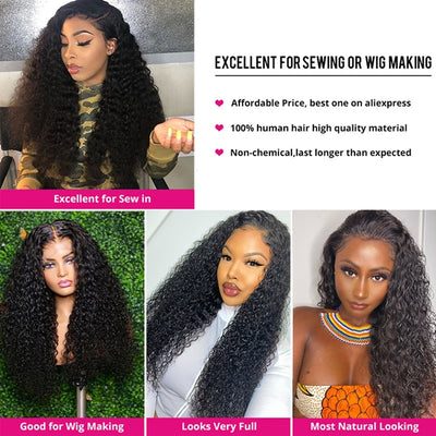 Curly Hair Bundles with 13x4 Hd Lace Frontal Virgin Human Hair 3 Bundles with Frontal