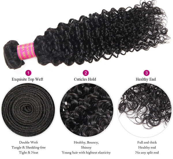 Curly Hair Bundles with 13x4 Hd Lace Frontal Virgin Human Hair 3 Bundles with Frontal